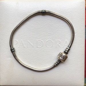 Authentic Pandora Bracelet 6.5inches dark silver